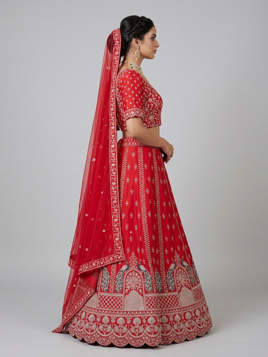 Bridal Lehnga — Model — right side view