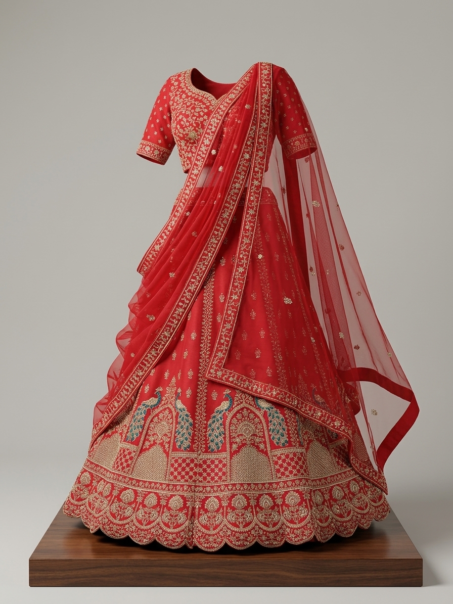 Bridal Lehnga — Drape / flow