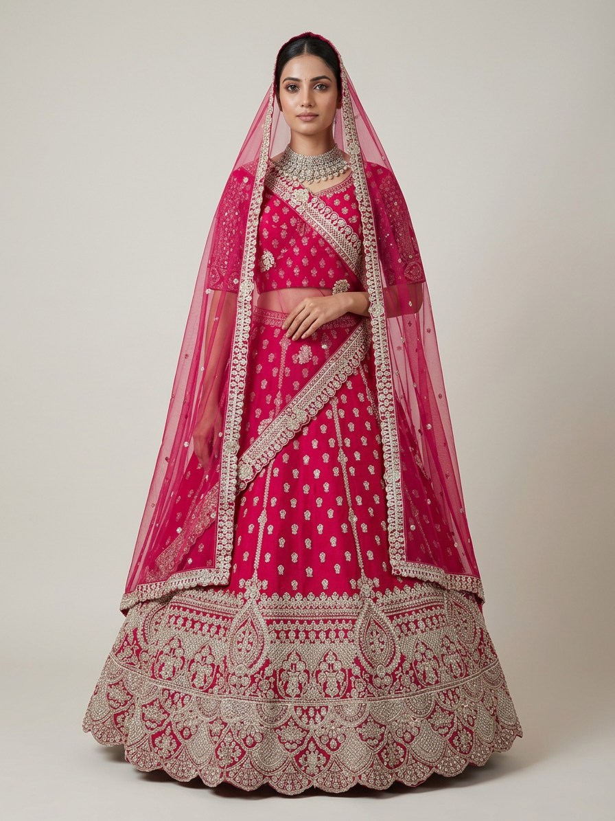 Bridal Lehnga — Model — front view