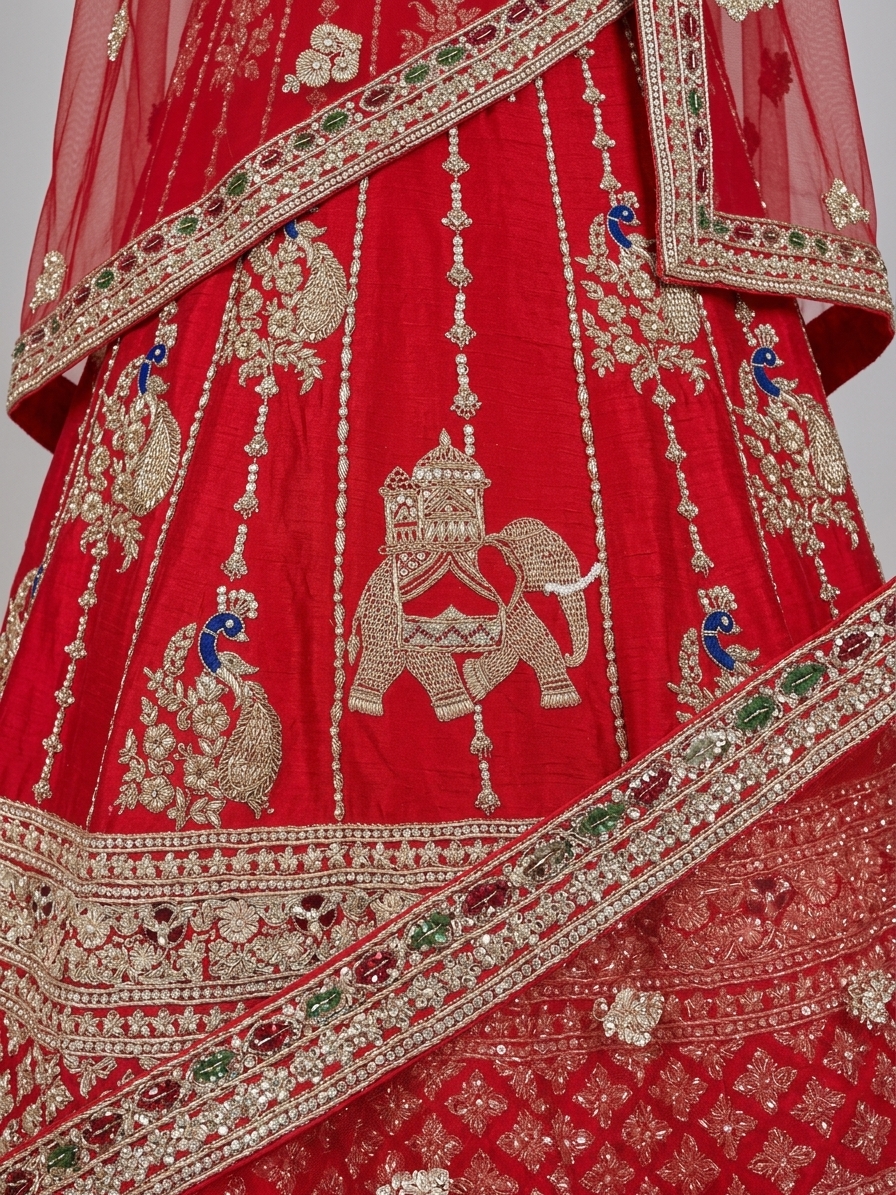Bridal Lehnga - Roshan Zari - 4 — Macro — work close-up
