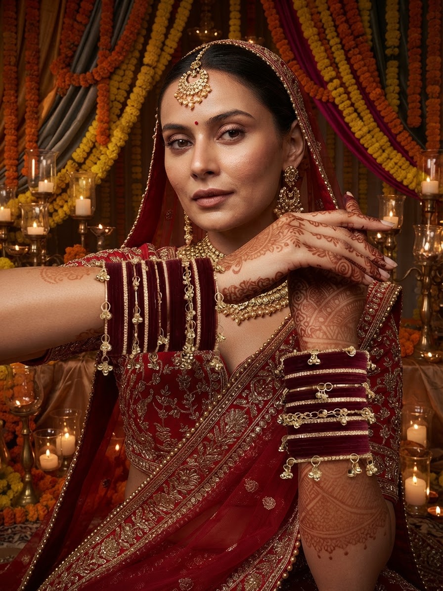 Indian bride wearing it · Wedding mandap