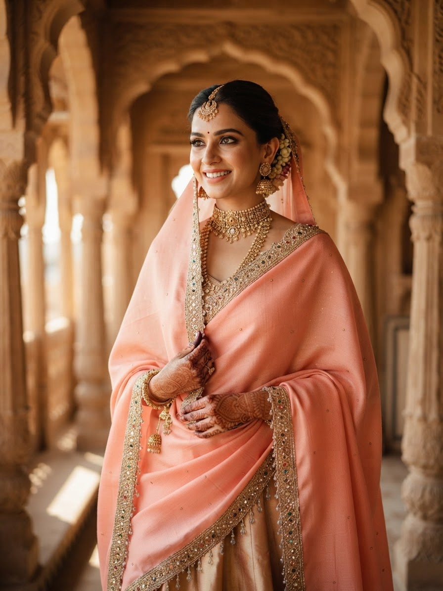Indian bride wearing it · Heritage haveli