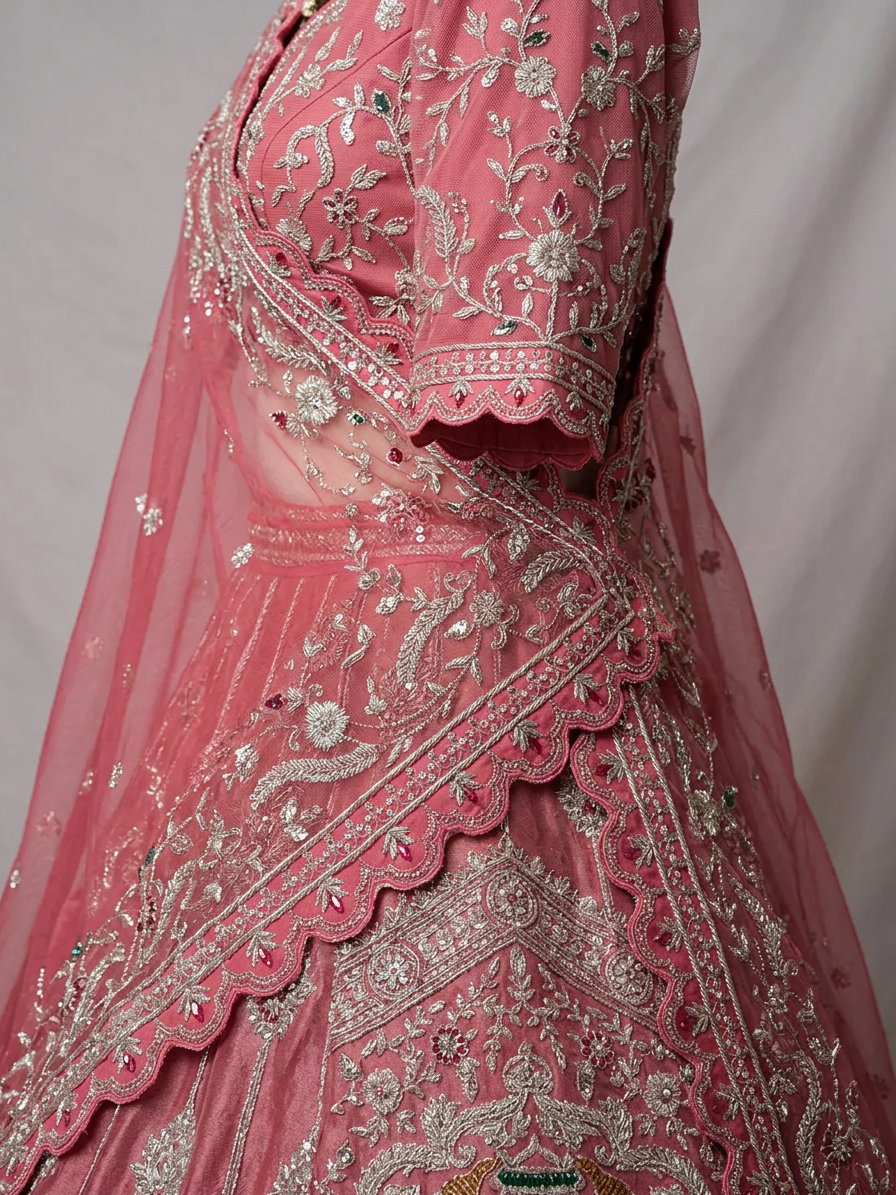 Bridal Lehnga - Roshan Zari - 3 — Macro — work close-up