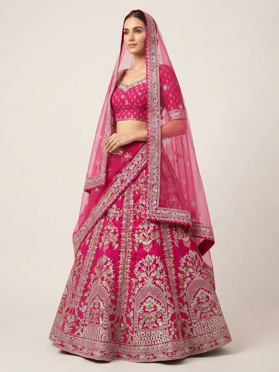 Bridal Lehnga - Sartaj -6 — Model — front view