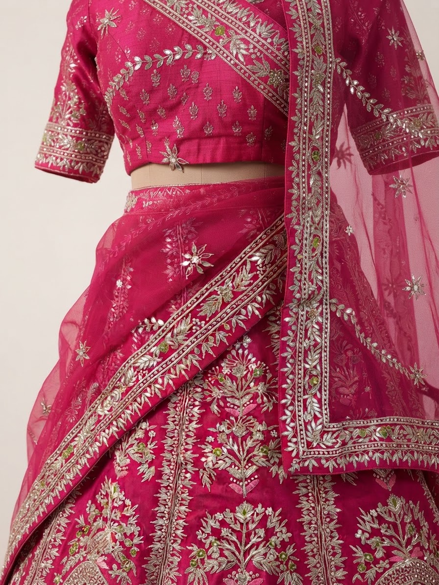Bridal Lehnga - Sartaj -6 — Macro — work close-up