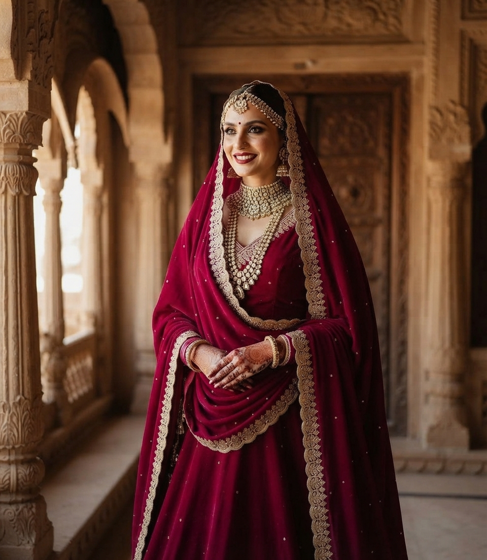 Indian bride wearing it · Heritage haveli