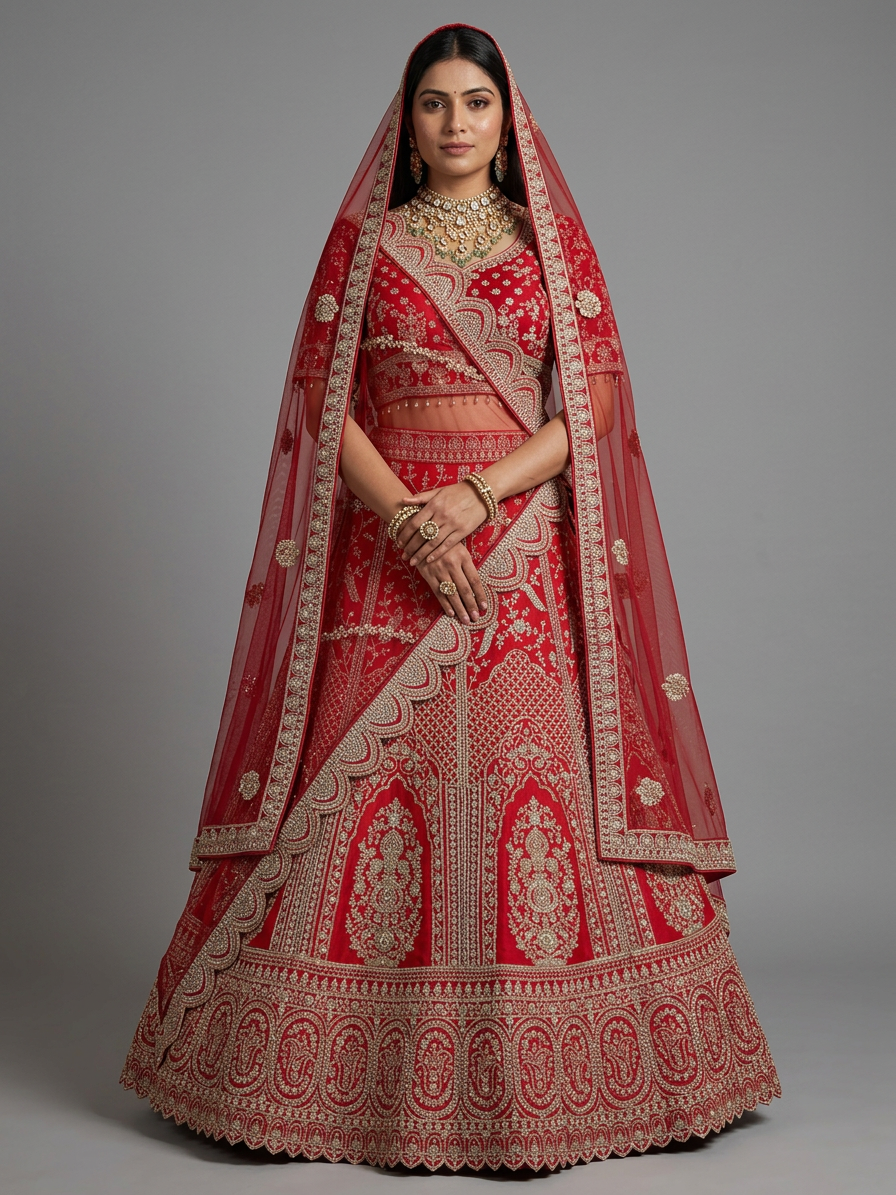 Bridal Lehnga — Model — front view