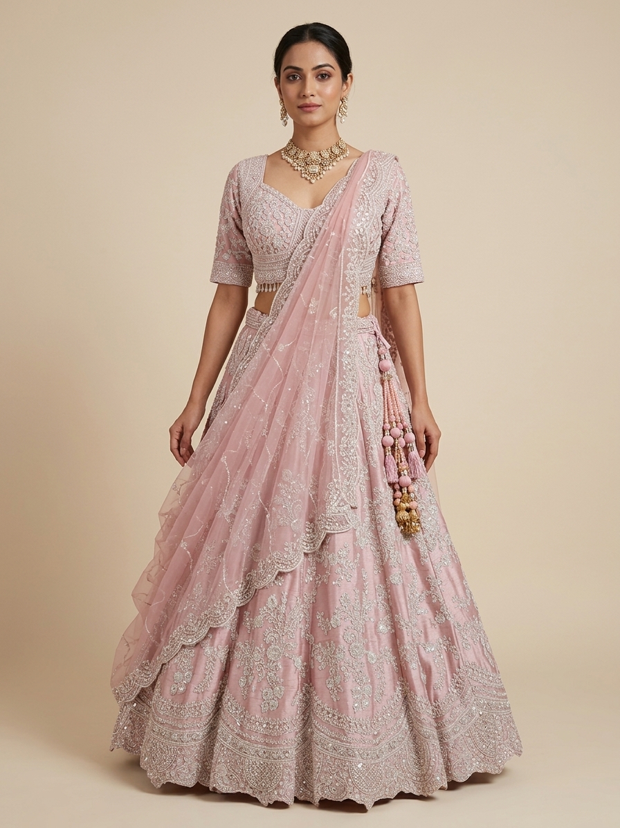 Bridal Lehnga — Model — front view