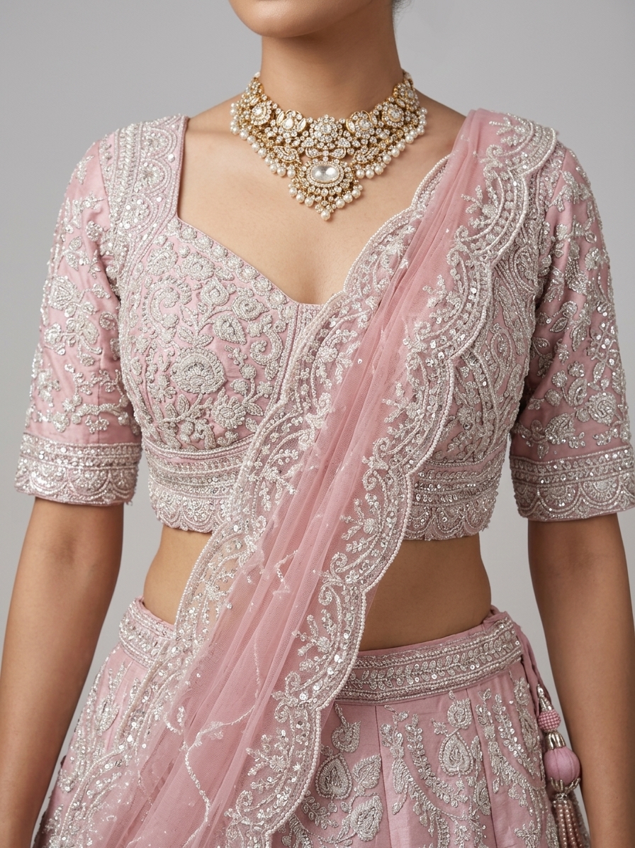 Bridal Lehnga — Model — clothing close-up