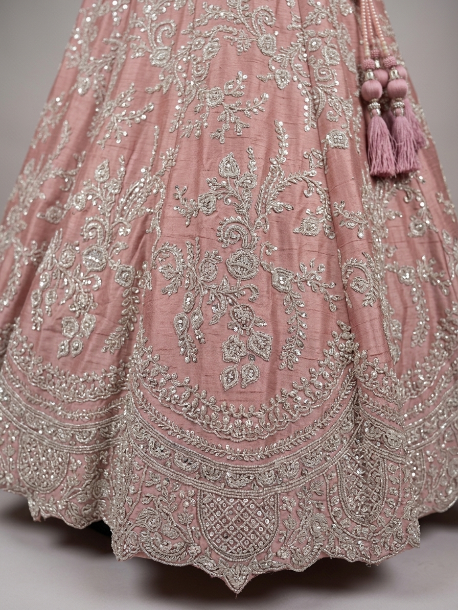 Bridal Lehnga — Fabric texture