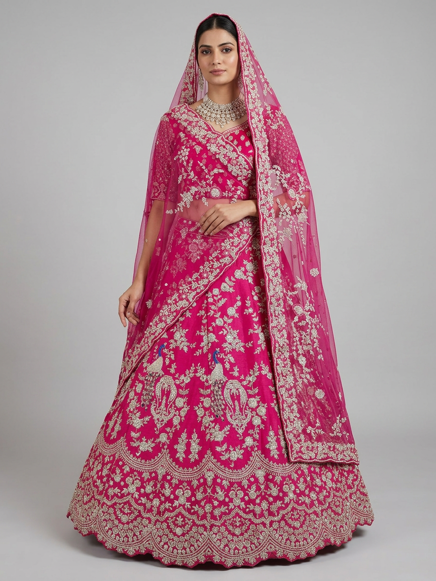 Bridal Lehnga - Sartaj -1 — Model — front view