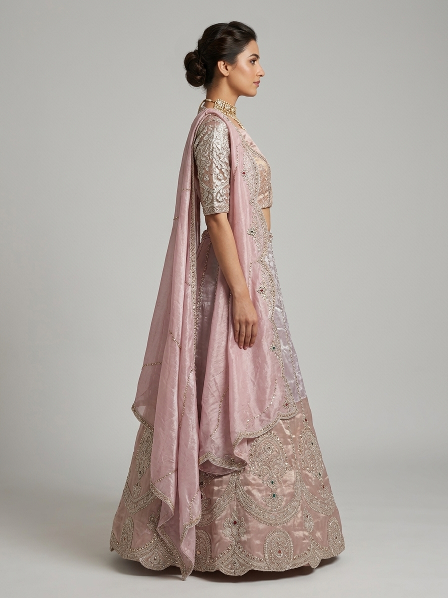 Bridal Lehnga — Model — right side view