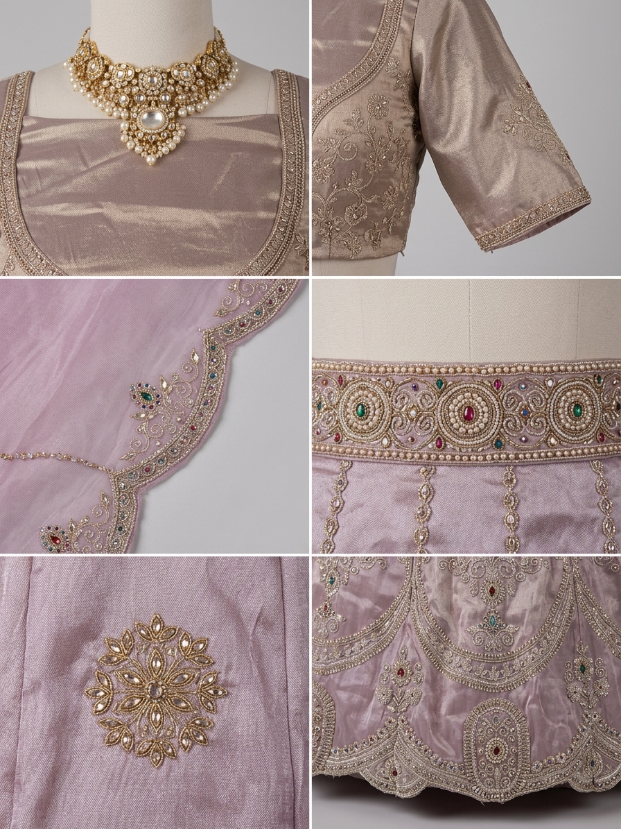 Bridal Lehnga — Fabric texture