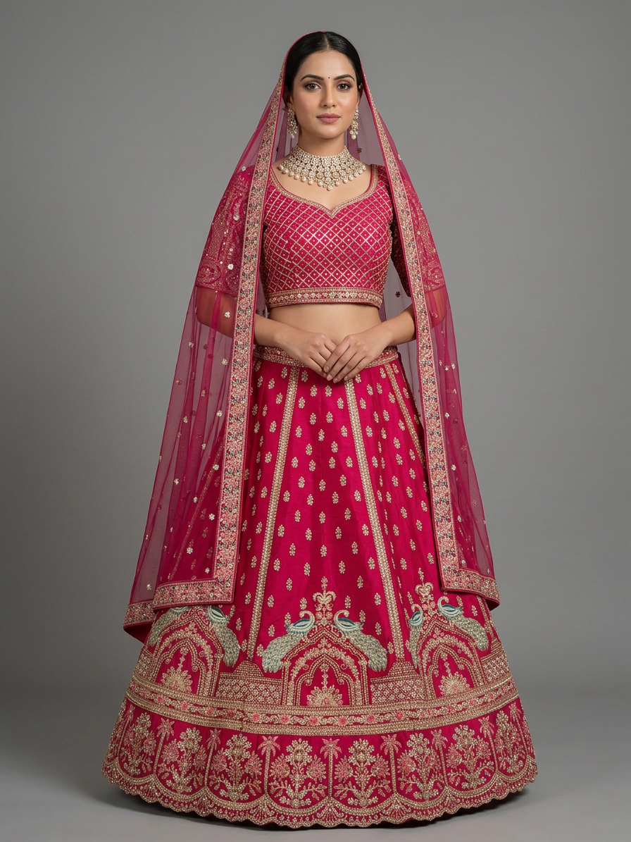 Bridal Lehnga — Model — front view