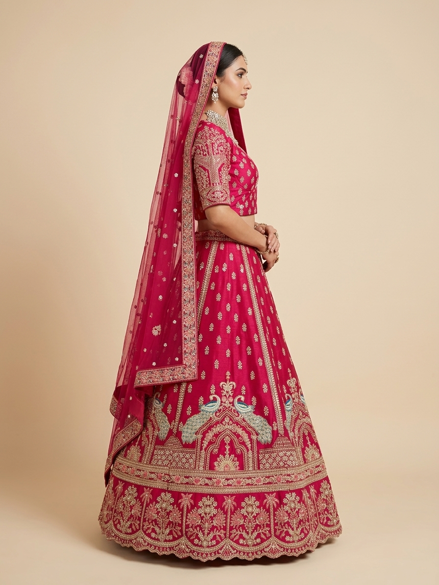 Bridal Lehnga — Model — right side view