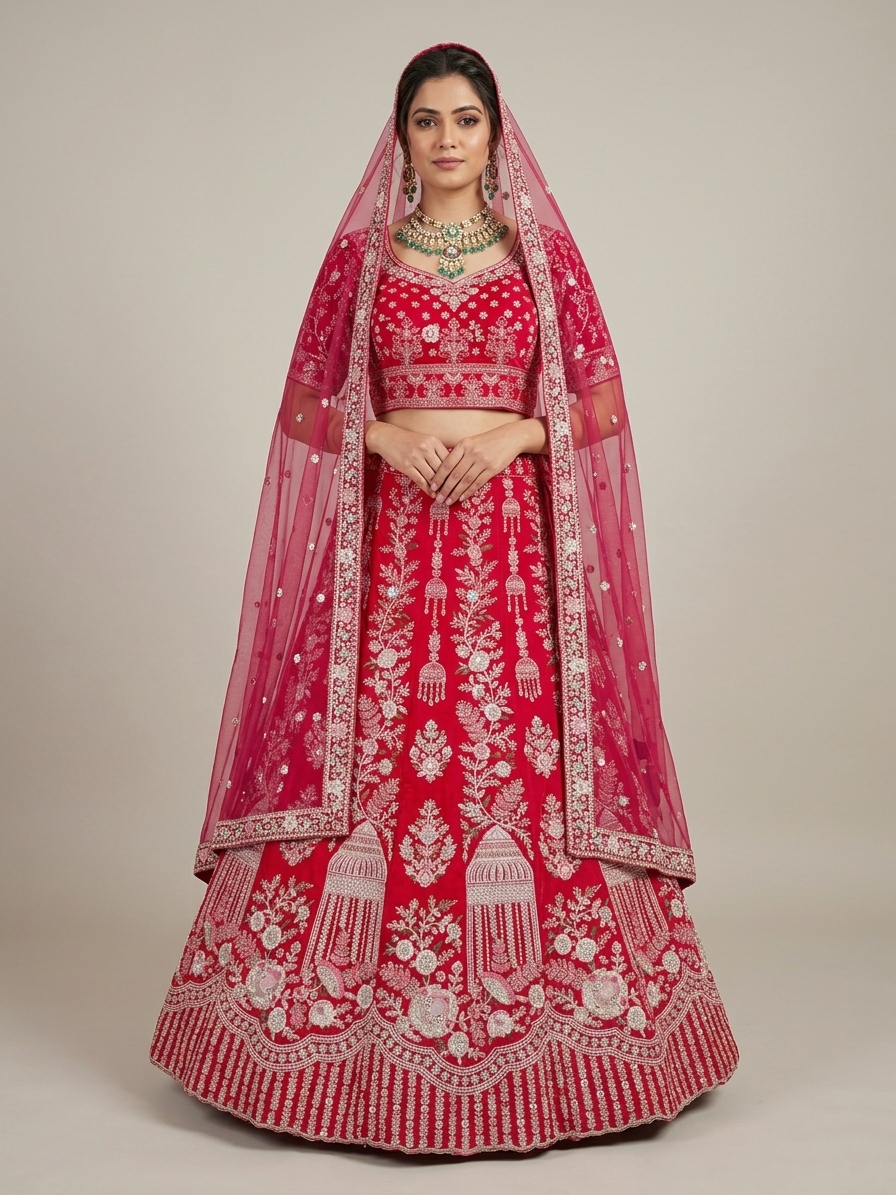 Bridal Lehnga — Model — front view