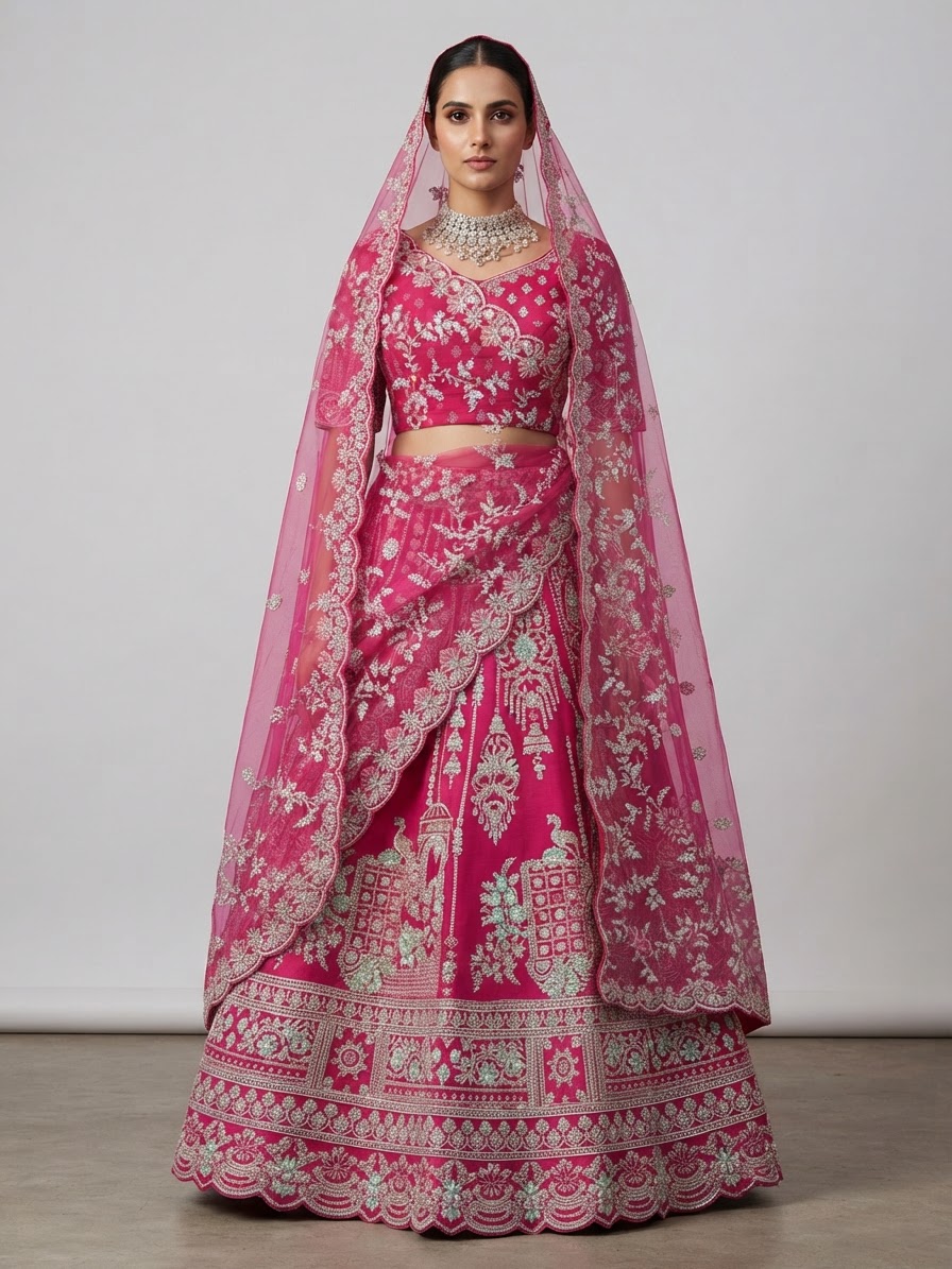Bridal Lehnga - Sartaj -7 — Model — front view
