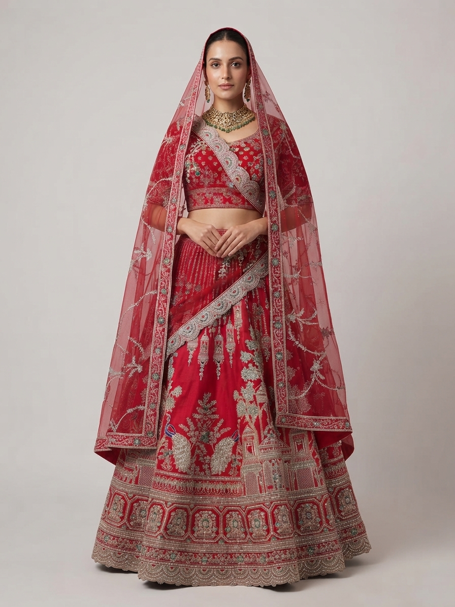 Bridal Lehnga — Model — front view