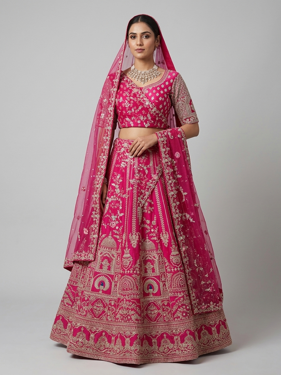 Bridal Lehnga - Sartaj -12 — Model — front view