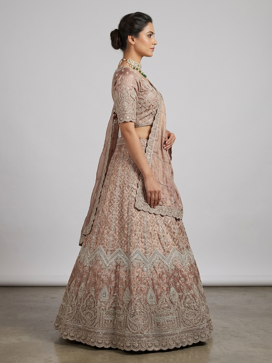Bridal Lehnga — Model — right side view