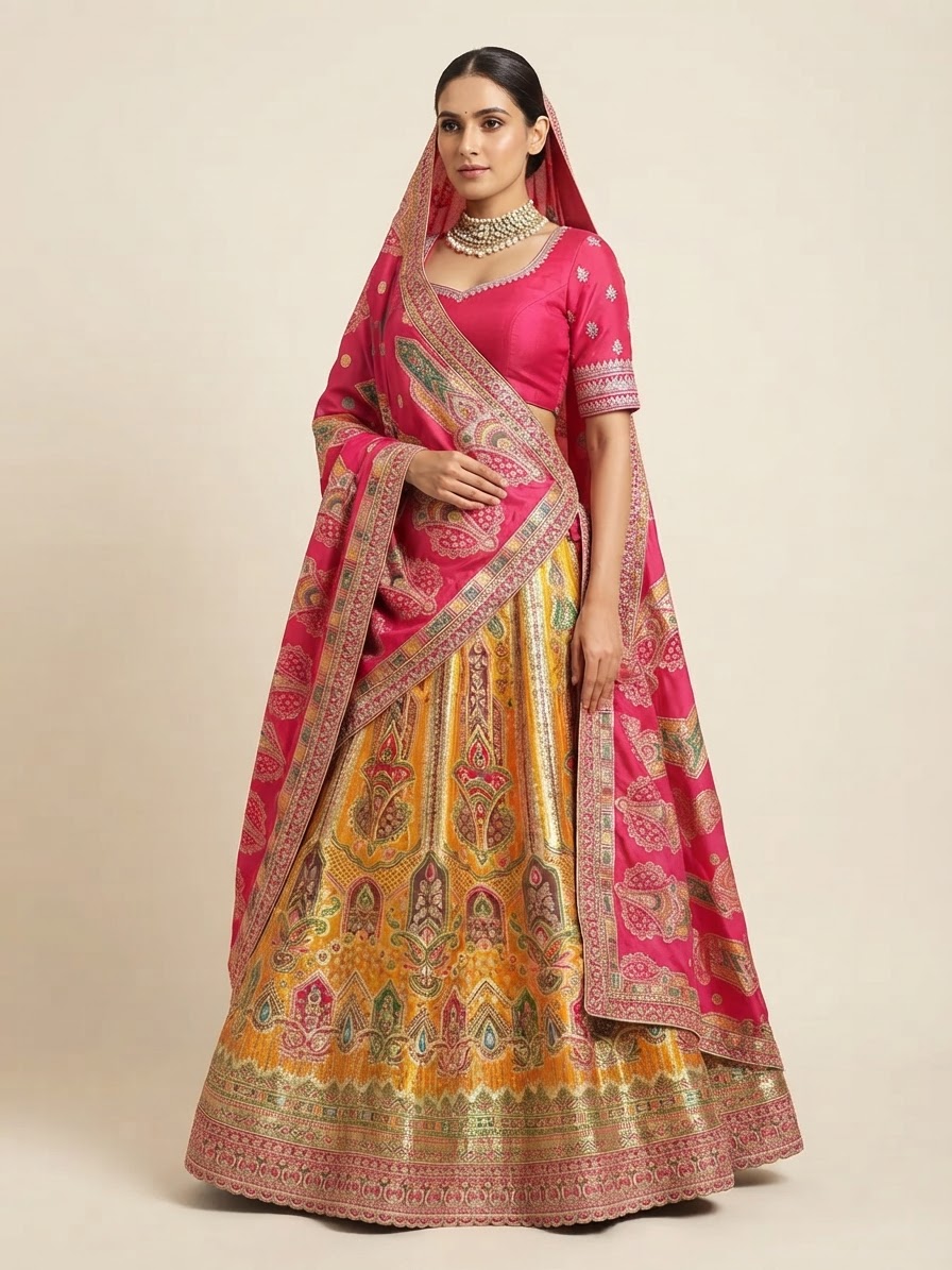 Bridal Lehnga — Model — front view