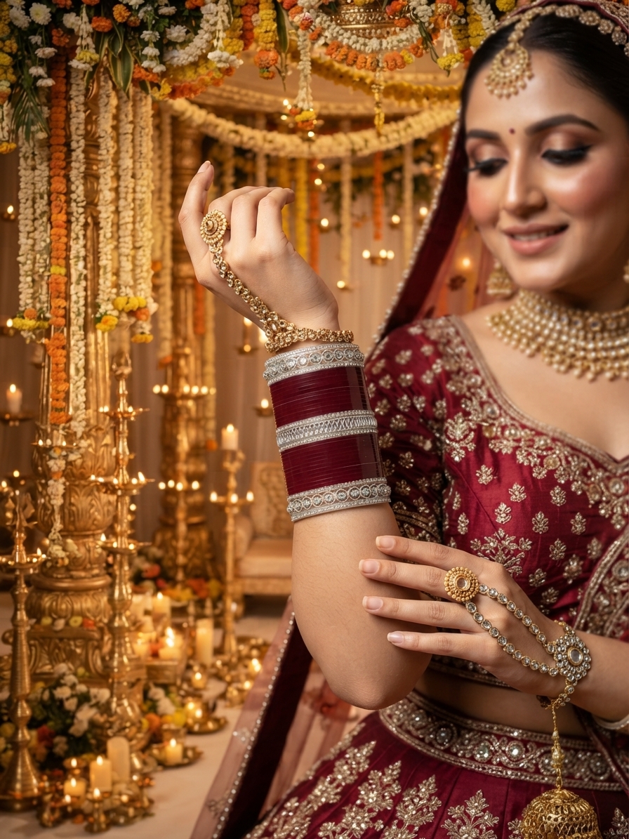 Indian bride wearing it · Wedding mandap