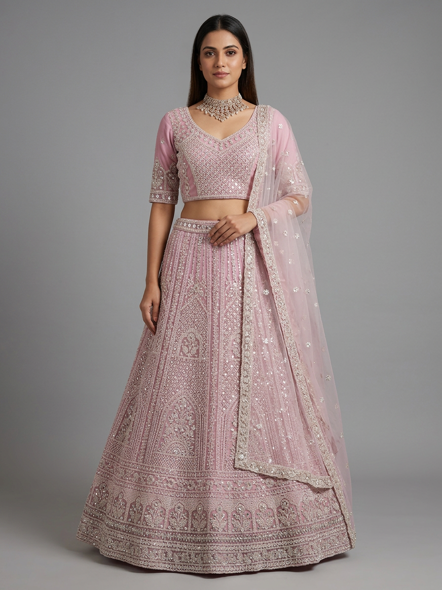 Bridal Lehnga — Model — front view