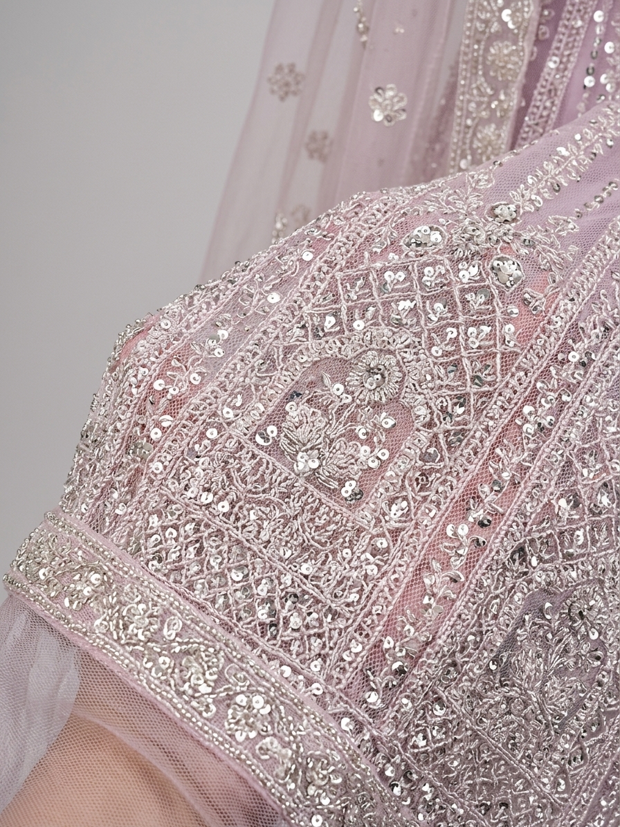 Bridal Lehnga — Fabric texture