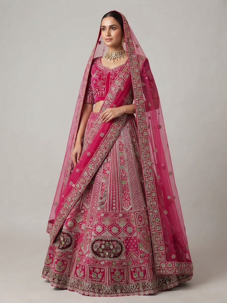 Bridal Lehnga - Kala Samrat - 2 — Model — front view