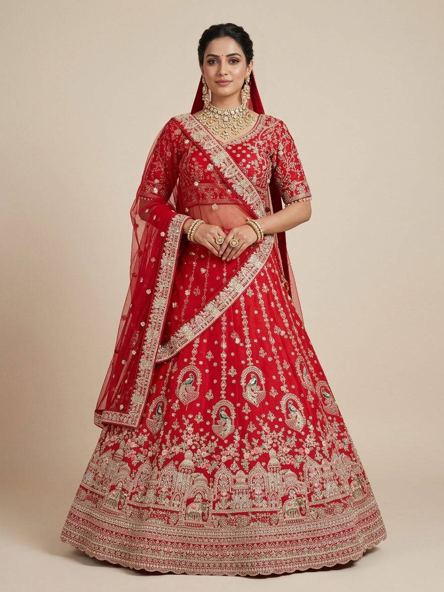 Bridal Lehnga — Model — front view