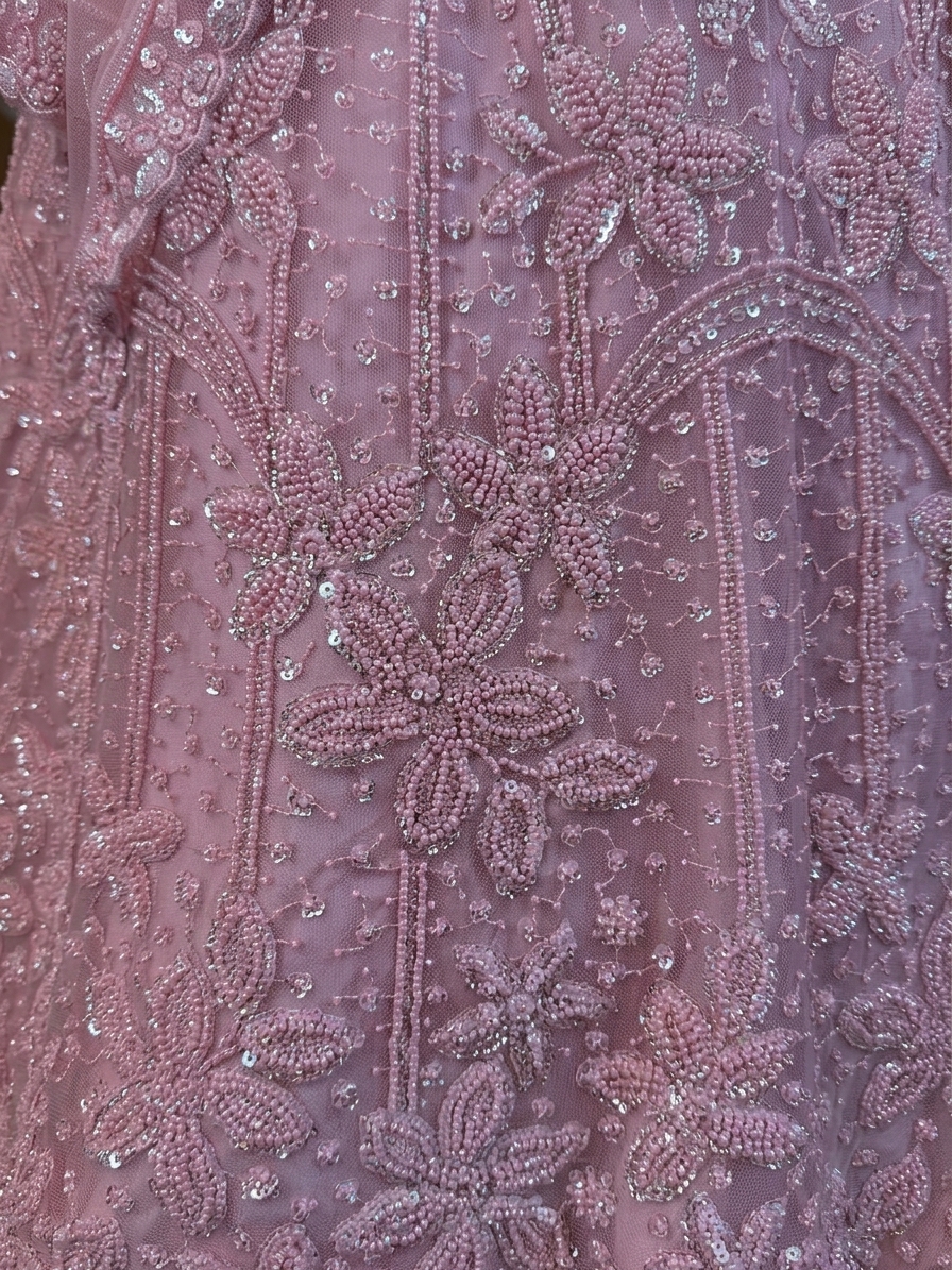 Bridal Lehnga — Macro — work close-up