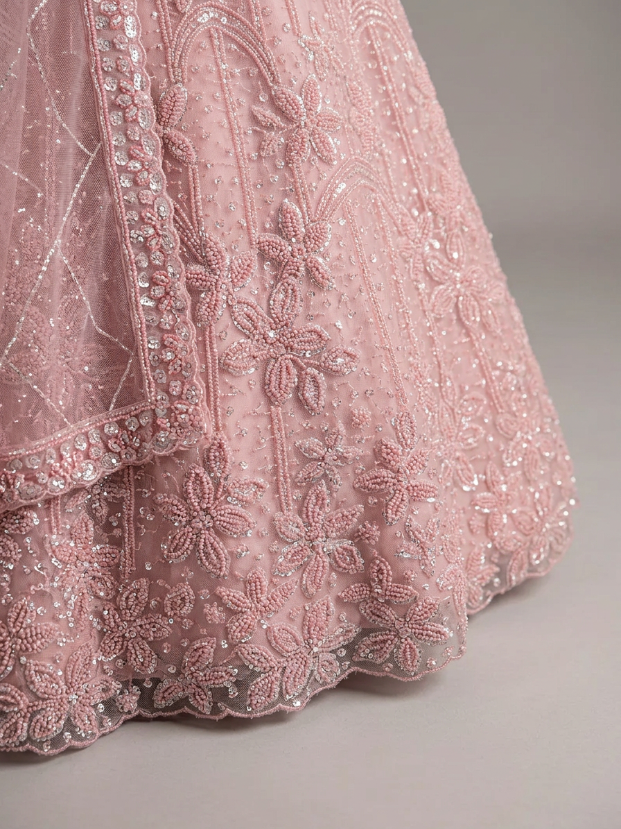 Bridal Lehnga — Border / edge detail