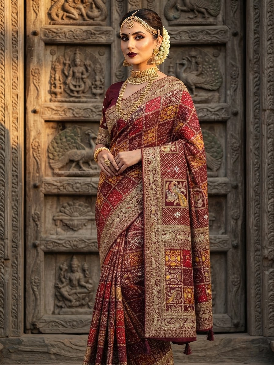 Indian bride wearing it · Vintage haveli door