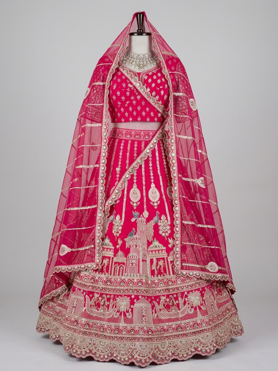 Bridal Lehnga — On a mannequin