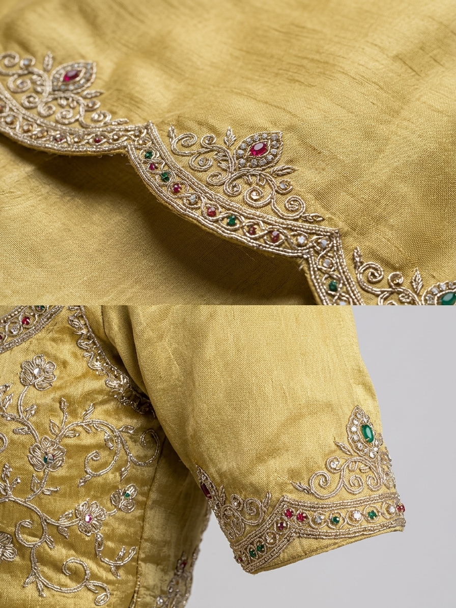 Bridal Lehnga — Fabric texture