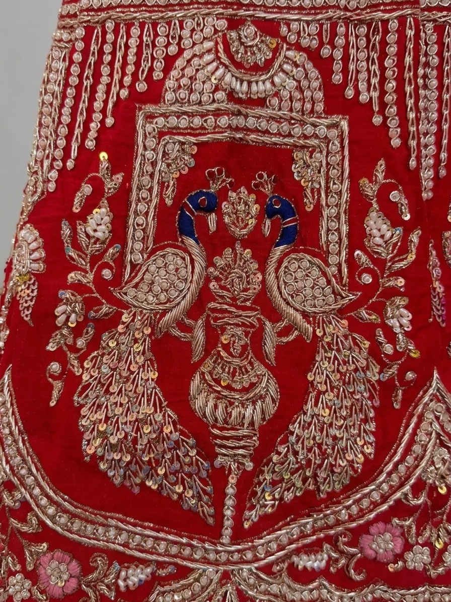 Bridal Lehnga - Sartaj -15 — Macro — work close-up