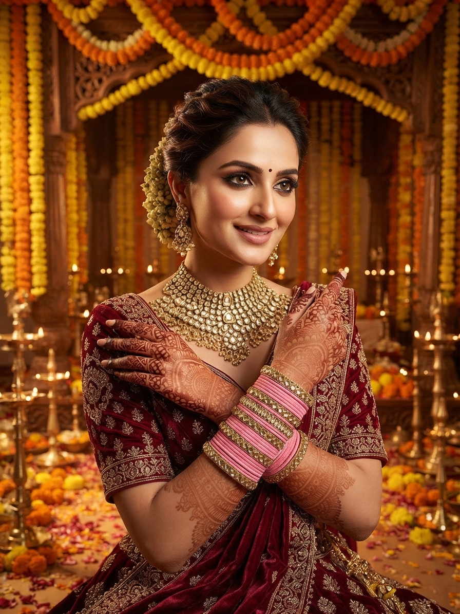Indian bride wearing it · Wedding mandap