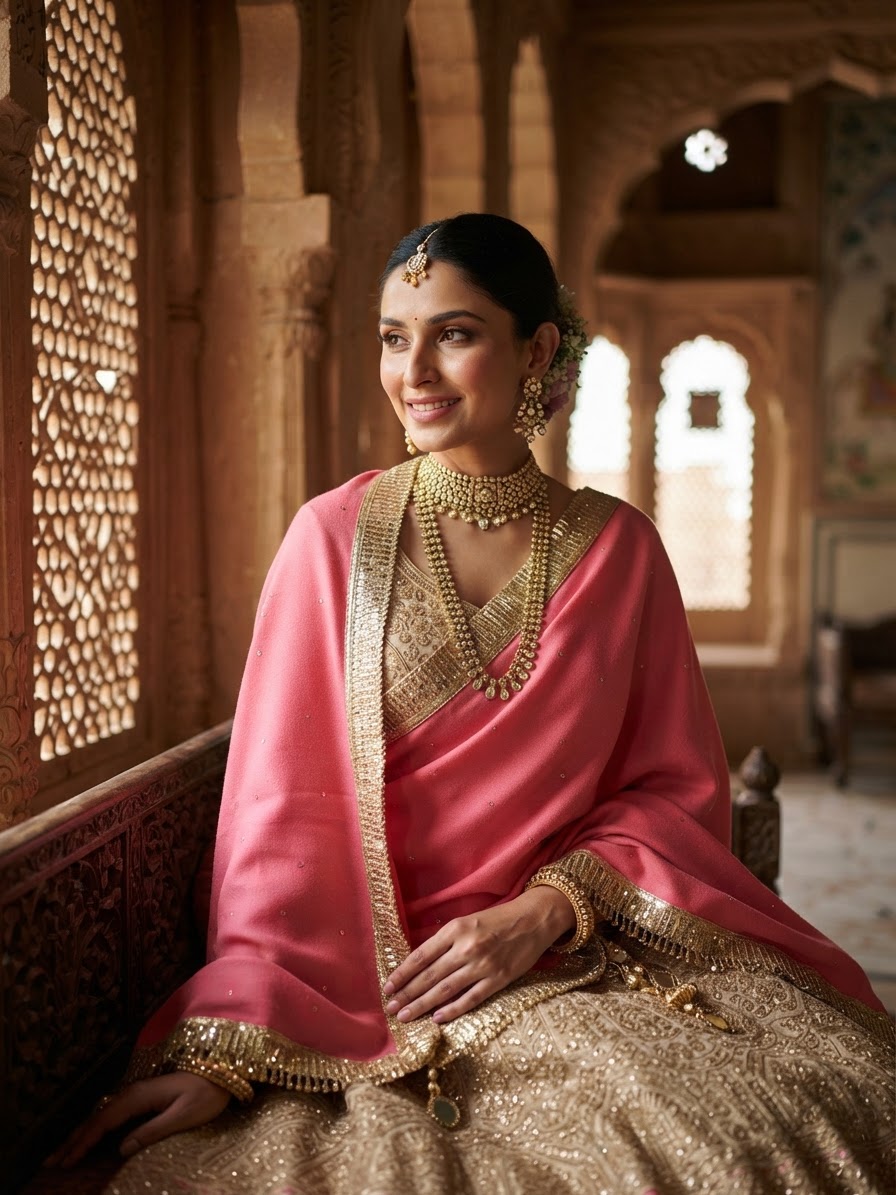 Indian bride wearing it · Heritage haveli