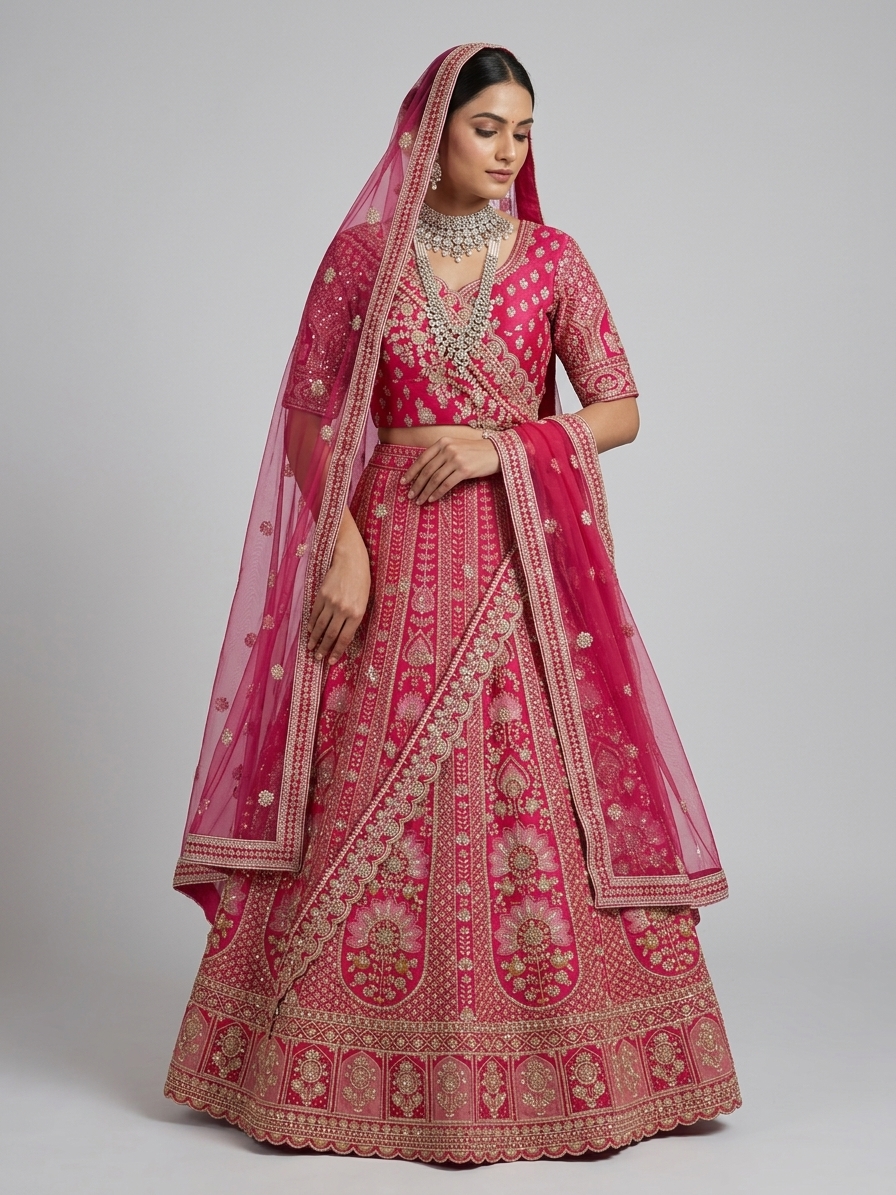 Bridal Lehnga — Model — front view