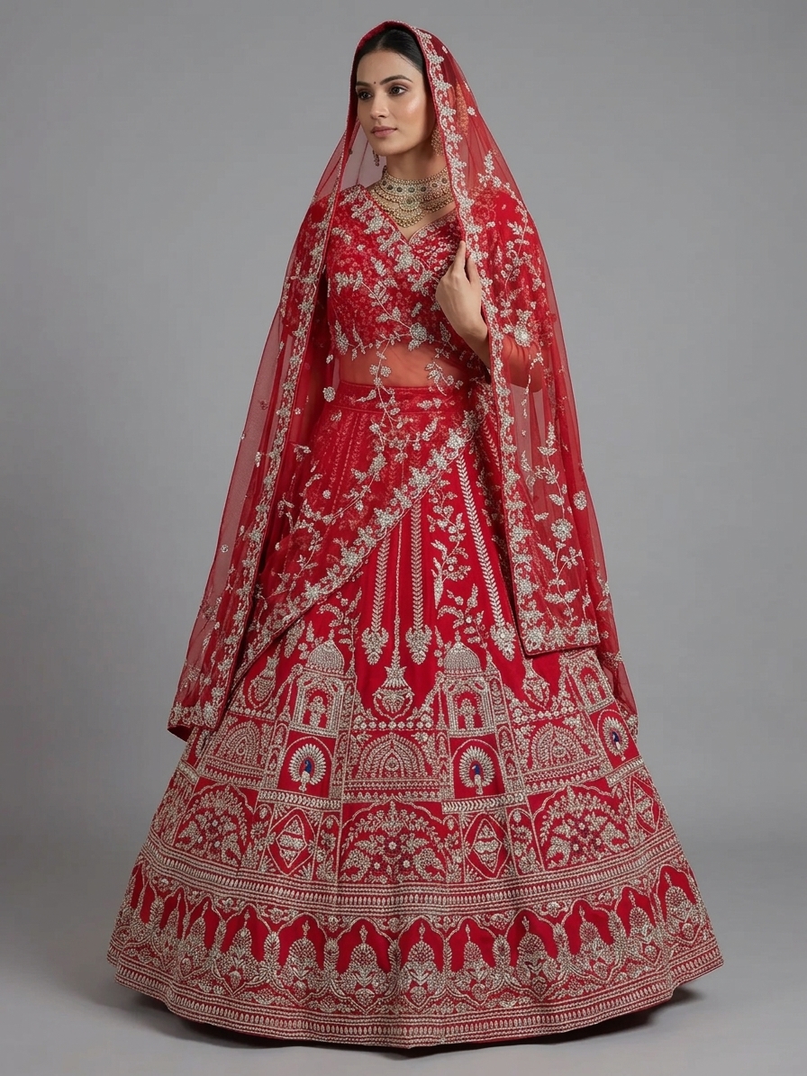 Bridal Lehnga - Sartaj -9 — Model — front view