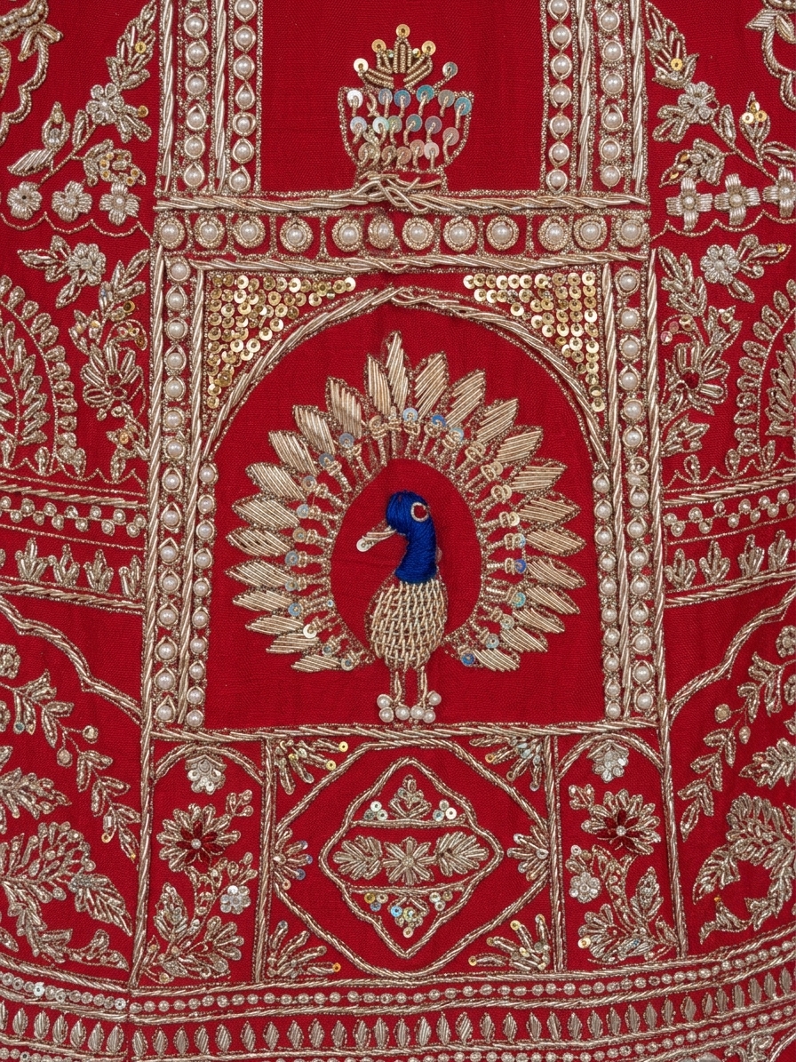 Bridal Lehnga - Sartaj -9 — Macro — work close-up