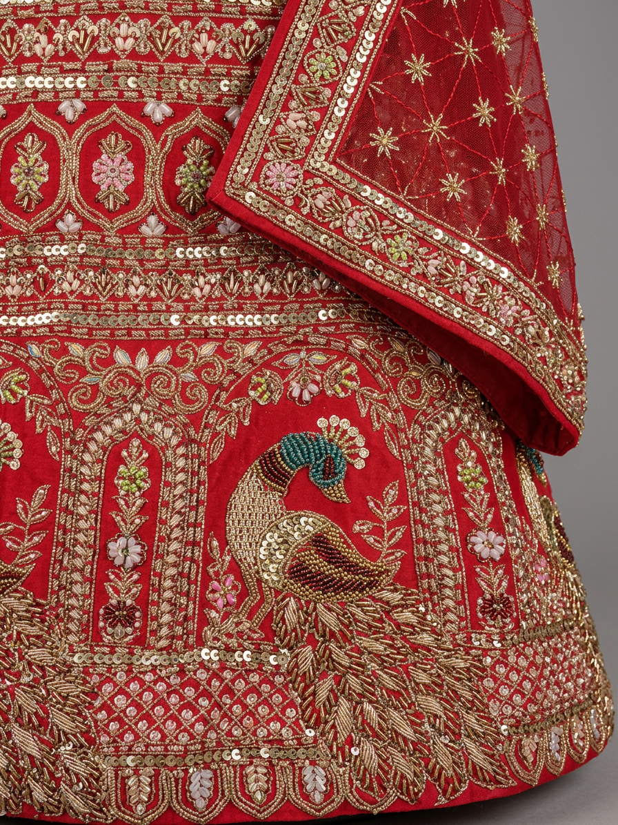 Bridal Lehnga - Anas - K8 — Macro — work close-up