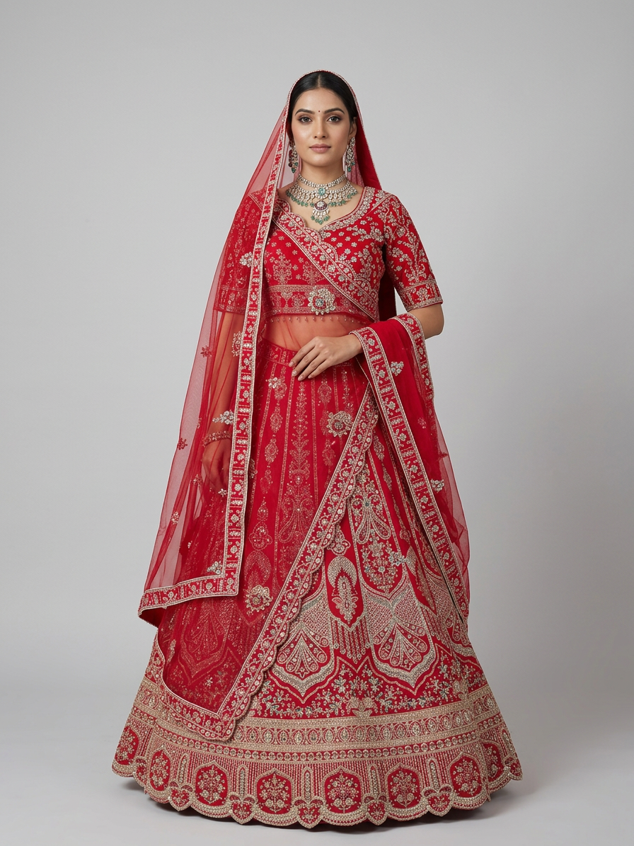 Bridal Lehnga — Model — front view