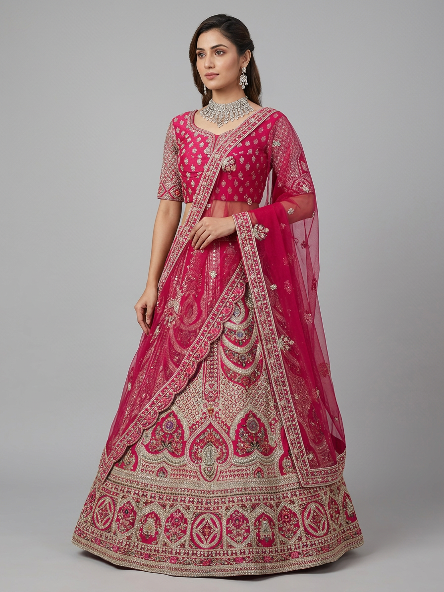 Bridal Lehnga — On an Indian model