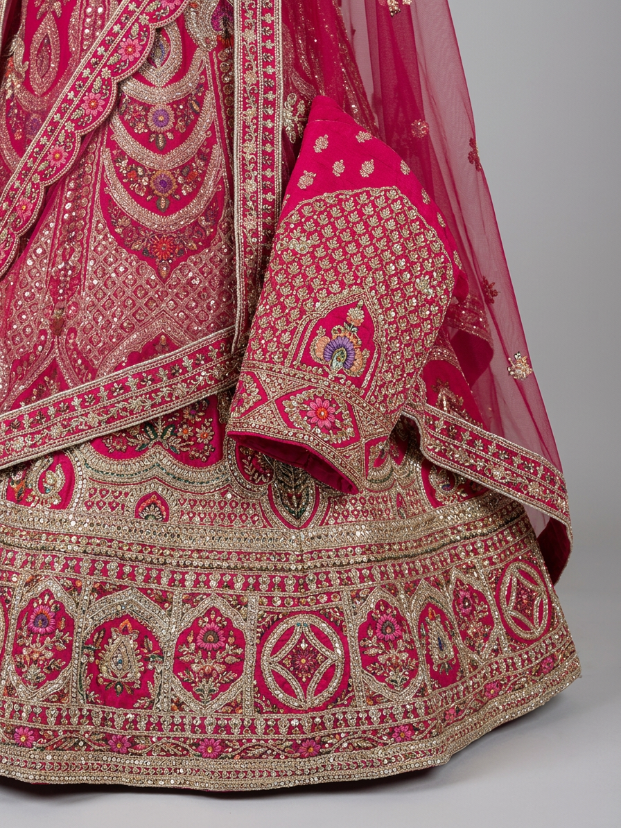 Bridal Lehnga — Border / edge detail