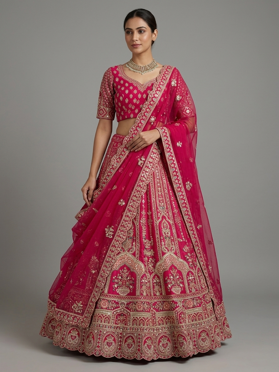 Bridal Lehnga — Model — front view
