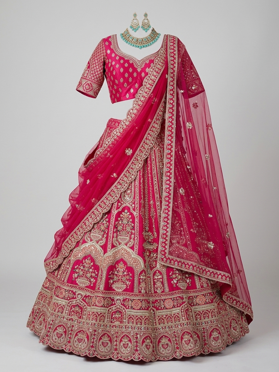 Bridal Lehnga — Drape / flow