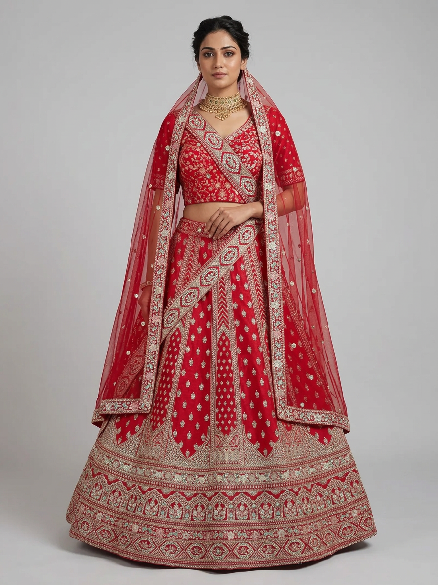 Bridal Lehnga — Model — front view