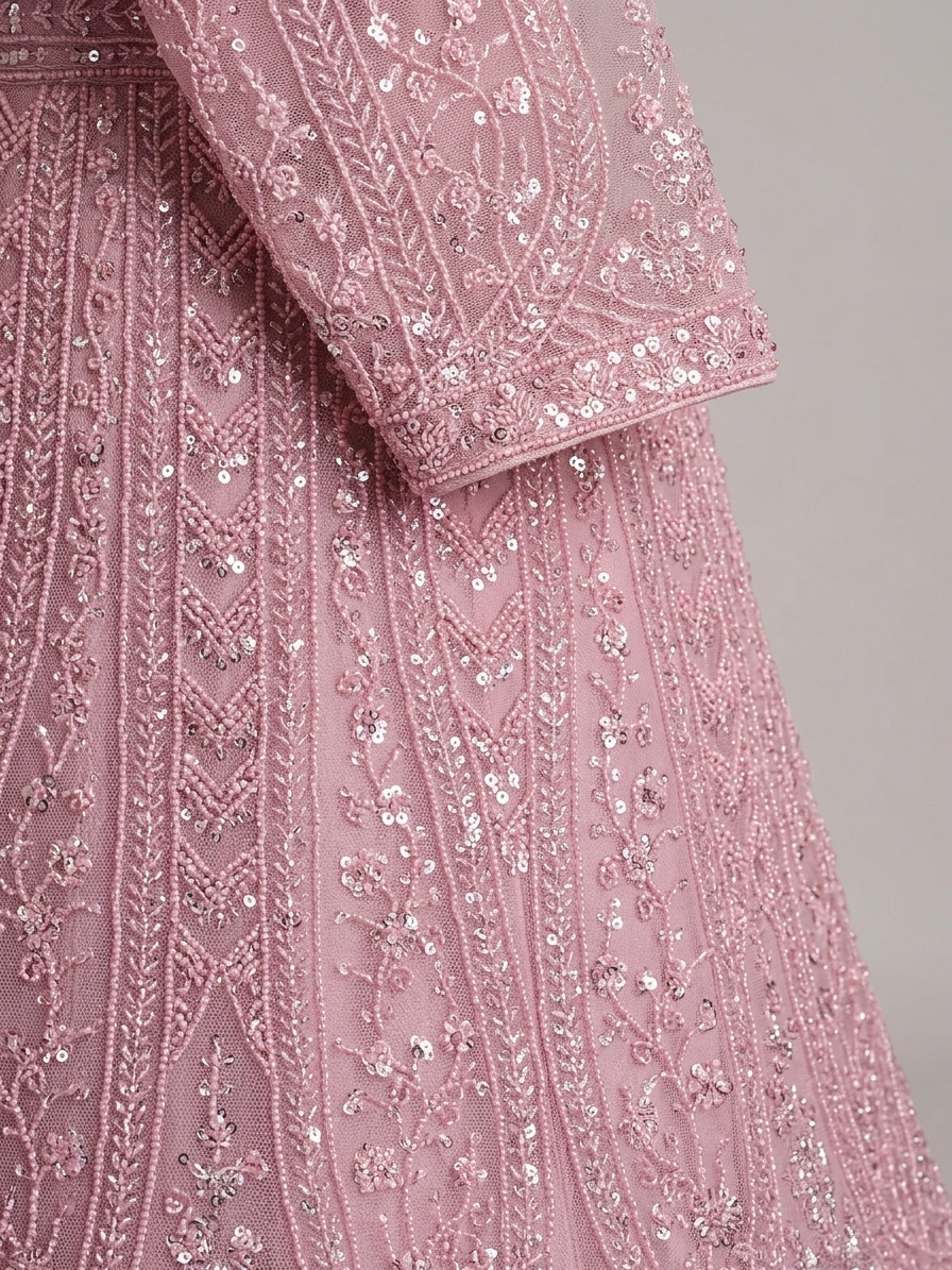 Bridal Lehnga — Fabric texture