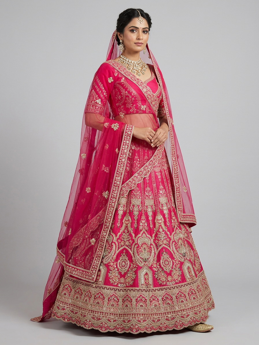 Bridal Lehnga — Model — front view